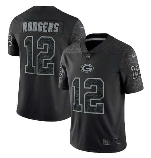 Men's Green Bay Packers #12 Aaron Rodgers Black Reflective Limited Stitched Football Jersey,We sell and wholesale Men's Green Bay Packers #12 Aaron Rodgers Black Reflective Limited Stitched Football Jersey on line form chian!